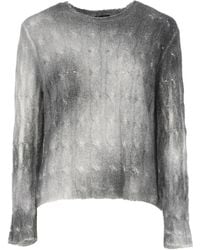Avant Toi - Pullover Mit Zopfmuster Und Batikmuster - Lyst