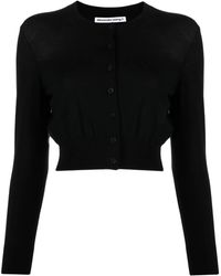 Alexander Wang - Cropped-Cardigan Mit Logo-Prägung - Lyst