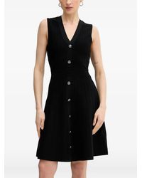 Guess - Ribbed-Knit Button-Down Mini Dress - Lyst