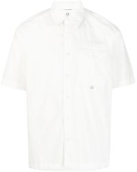 C.P. Company - Short-Sleeve Buttoned Cotton Shirt - Lyst