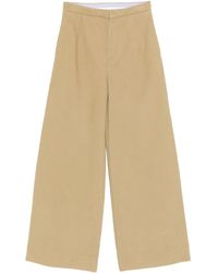 Jejia - Pleated-Front Wide-Leg Trousers - Lyst