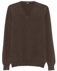 Fedeli - V-Neck Ribbed-Trim Sweater - Lyst