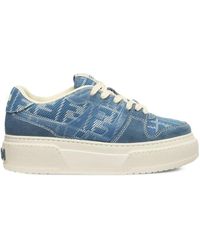 Fendi - Ff Jacquard Platform Sneakers - Lyst