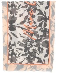 Marc O' Polo - Floral-Print Logo-Motif Scarf - Lyst