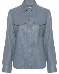 Zadig & Voltaire - Thelma Crinkled Leather Shirt - Lyst