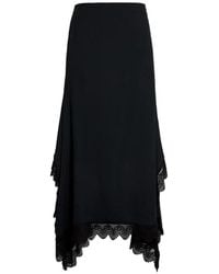 Erdem - Cady Midi-Rok Met Kanten Afwerking - Lyst