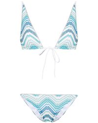 Missoni - Set bikini a triangolo con motivo zigzag - Lyst