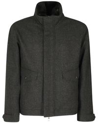Montecore - High-Neck Zip-Up Bomber Jacket - Lyst