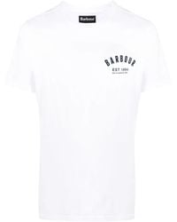 Barbour - Camiseta con logo estampado - Lyst
