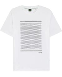 BOSS - Geometric-Print T-Shirt - Lyst