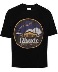 Rhude - Camiseta con logo estampado - Lyst