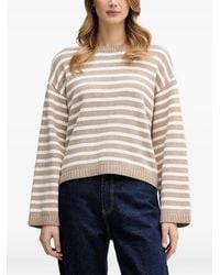 Barbour - Rosie Gestreepte Trui Met Ronde Hals - Lyst