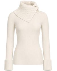 Sportmax - Asymmetric-Collar Wool Sweater - Lyst