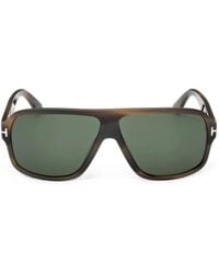 Tom Ford - William Tortoiseshell-Effect Rectangle-Frame Sunglasses - Lyst