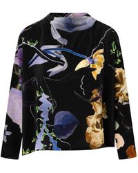 Anntian - Asymmetric Printed Blouse - Lyst