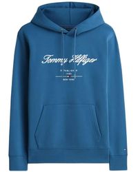 Tommy Hilfiger - Logo-Print Drawstring Hoodie - Lyst
