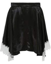 3.1 Phillip Lim - Satin Lace-Trimmed Skirt - Lyst