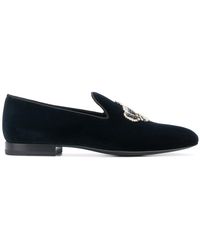 Versace Crown embellished loafers - Noir