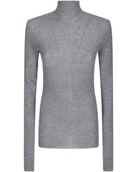 MATIERES FECALES - Ribbed-Knit Turtleneck Sweater - Lyst
