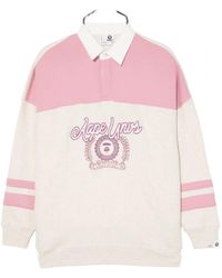 A Bathing Ape - Embroidered-Logo Cotton Polo Top - Lyst