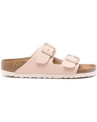 Birkenstock - Arizona Birko-Flor Pantoletten Aus Leder - Lyst