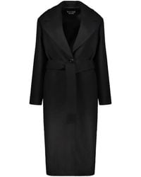 Moschino - Belted Wide-Collar Coat - Lyst