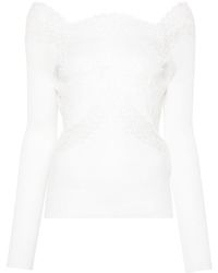 Ermanno Scervino - Lace-panel Knitted Top - Lyst
