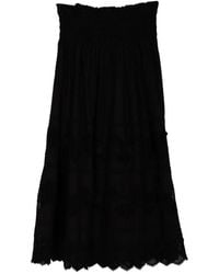 The Great - The Rosette Crochet-Trim Midi Skirt - Lyst