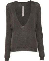 Rick Owens - Tower Extreme V-Neck Pull Sweater - Lyst