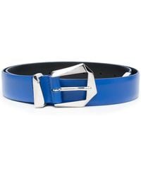 Alberta Ferretti - Geometric-Buckle Leather Belt - Lyst