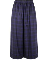 Daniela Gregis - Tartan Cropped Trousers - Lyst