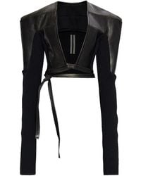 Rick Owens - Panelled Leather Jacket - Lyst