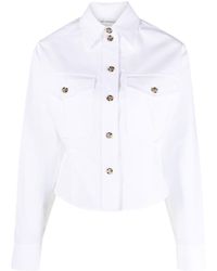 Victoria Beckham - Cropped Cotton Shirt - Lyst