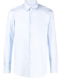 Manuel Ritz - Long-sleeve Stretch-cotton Shirt - Lyst
