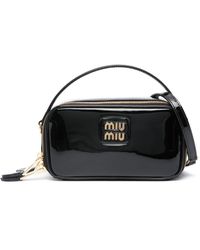 Miu Miu - Logo Plaque Tote Bag - Lyst
