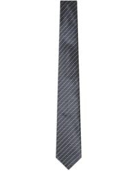 Giorgio Armani - Zijden Stropdas Met Chevron Streep En Jacquard - Lyst