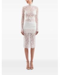 IMROSKA - Lace-Panelled Lace-Up Blouse - Lyst