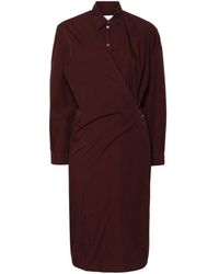 Lemaire - Twisted Cotton Midi Dress - Lyst