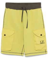 C.P. Company - Diagonal Fleece Cargo Shorts - Lyst