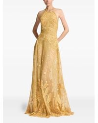 Elie Saab - Neckholder-Kleid mit Perlen - Lyst