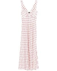 Maje - Floral V-Neck Maxi Dress - Lyst