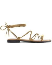 NODALETO - Bulla Isla Applique Lace Up Sandals - Lyst