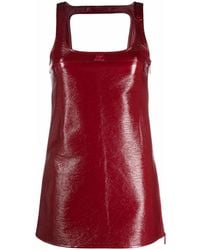 Courreges - Sleeveless Vinyl Mini Dress - Lyst