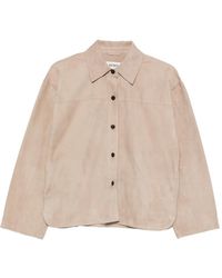 Arma - Suede Button-Front Jacket - Lyst