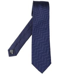 Giorgio Armani - Geometric-Pattern Silk Tie - Lyst