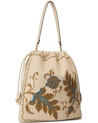 Etro - Large Kalispera Embroidery Drawstring Shoulder Bag - Lyst