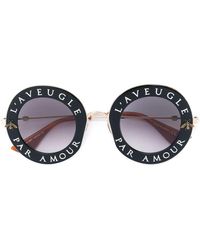 Gucci - Gafas de sol con montura redonda - Lyst