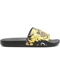 Versace - Chain Couture Moulded-footbed Slides - Lyst
