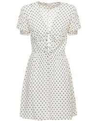 Mar De Margaritas - Polka-Dot Tie-Front Dress - Lyst