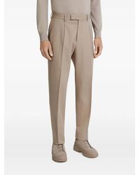 ZEGNA - Light Wool-Cashmere Trousers - Lyst